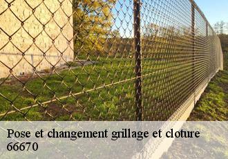 Pose et changement grillage et cloture  66670